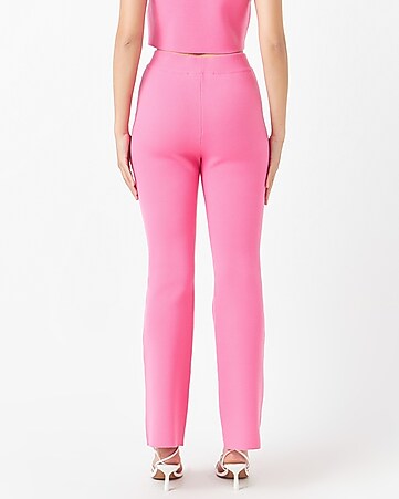 Women's Pink Straight Pants - Slim Fit Pants - Express