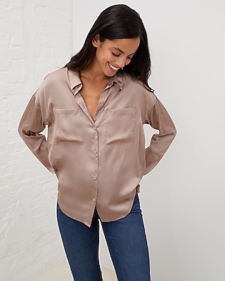 Lace Inset Button-up Shirt