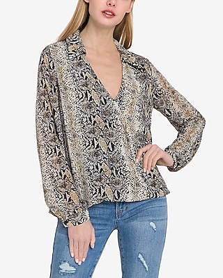 snakeskin wrap top