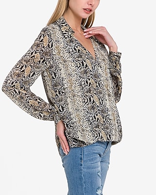 snakeskin wrap top