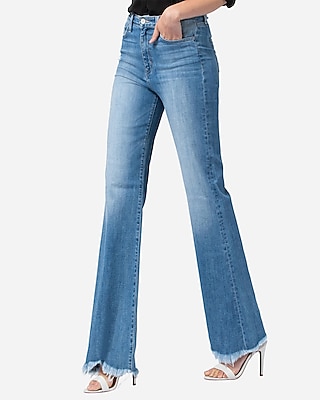 flare jeans raw hem