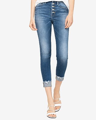 express button fly jeans