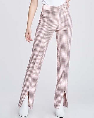 high waisted gingham pants