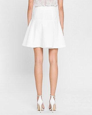 white mini skirt express