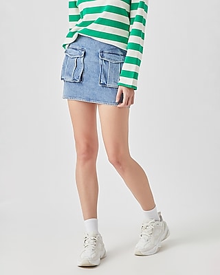 White denim skirt express sale