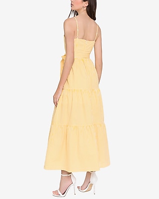 striped yellow dress