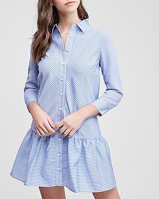 ruffle shirt dress