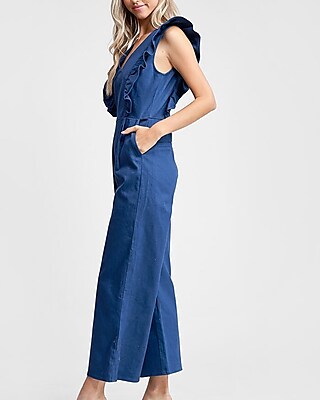 express denim jumpsuit