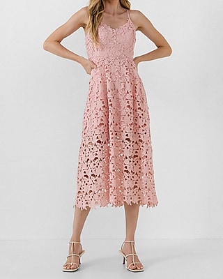 Endless Rose Lace Cami Midi Dress | Express