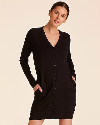 button through cardi dress