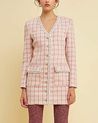 Endless Rose Premium Tweed Blazer Mini Dress