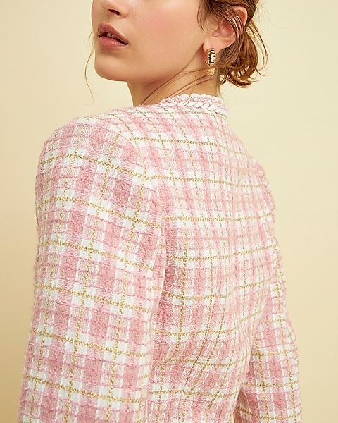 Online store chanel pink tweed dress 