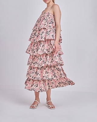 Endless Rose Pleated Waterfall Maxi Dress