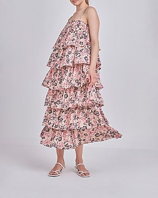 Endless Rose Pleated Waterfall Maxi Dress