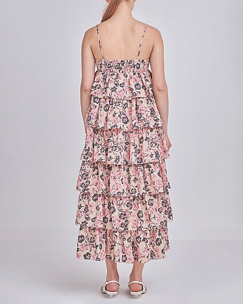 Endless Rose Floral Tiered Shift Maxi Dress