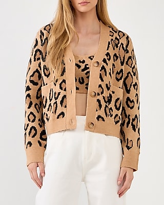 express leopard cardigans