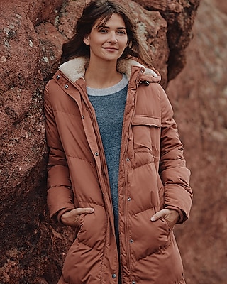 express long puffer coat