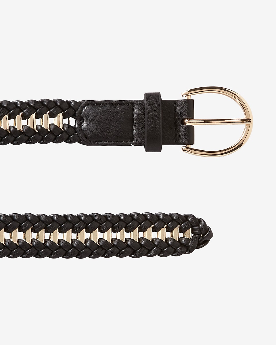 metallic braided belt