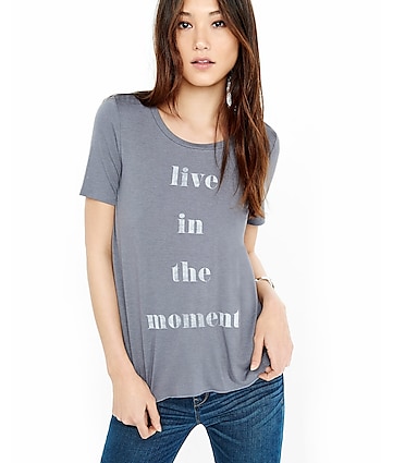 express one eleven side slit moment graphic tee