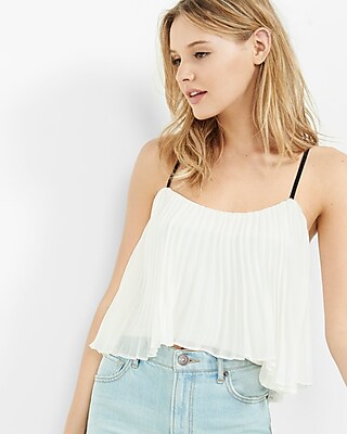 Pleated Cropped Cami | Express